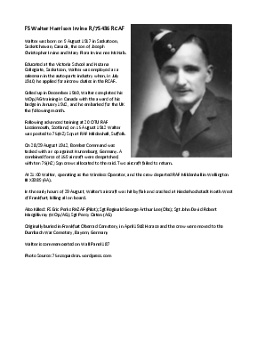 A preview of a PDF biography for Irvine, Walter Harrison